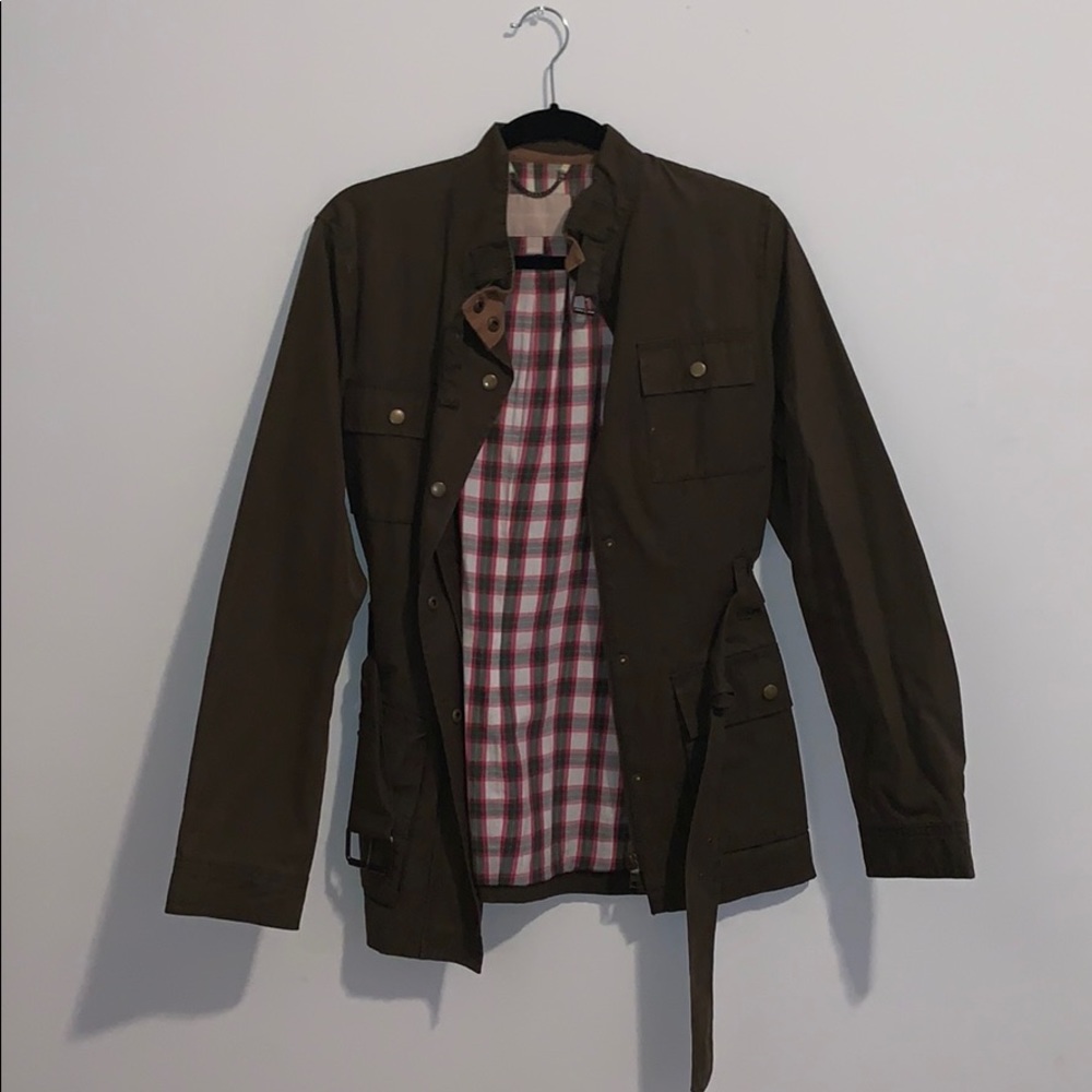 Army green bomber jacket